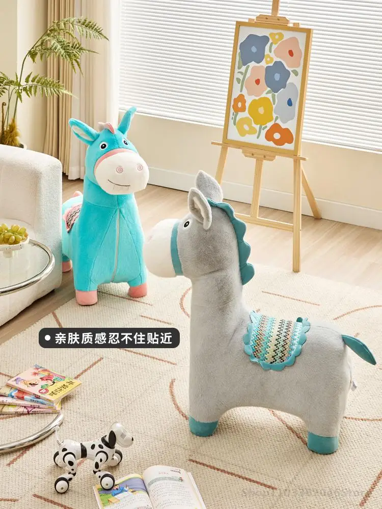 Stupid Donkey Doll Seat Plush Sitting Stool Living Room Decorative Ornaments Carto Stool Chair Internet Popular Moving