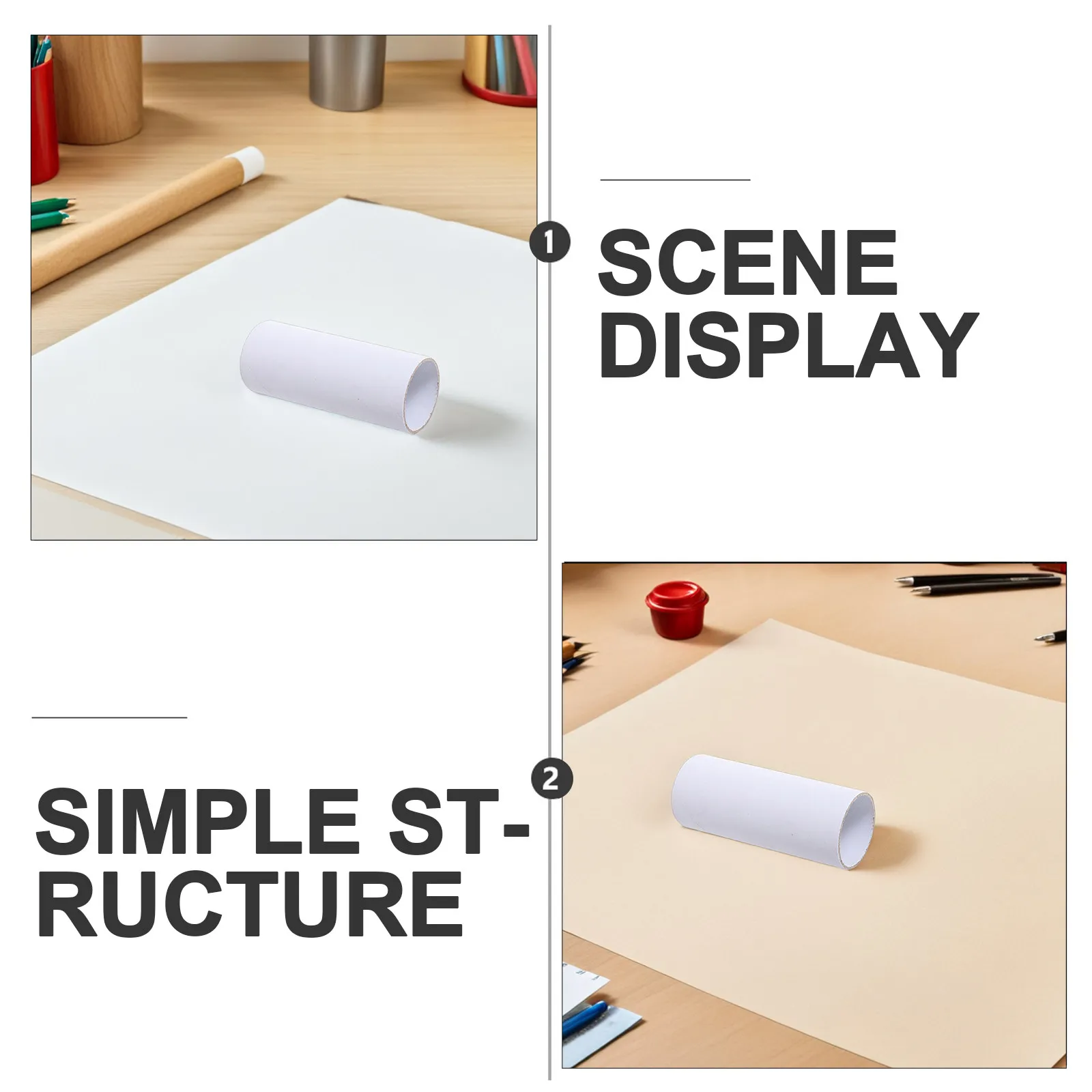 10Pcs 예술 배송 보관을위한 튼튼한 크래프트 종이 판지 튜브 그림 그리기 포스터 문서 공예 DIY 프로젝트 브라운