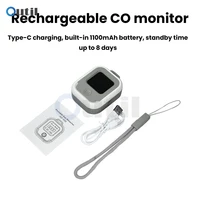 เครื่องตรวจจับคาร์บอนมอนอกไซด์แบบพกพาสำหรับการเดินทางพร้อมหน้าจอ LCD จอแสดงผล CO/อุณหภูมิ/ความชื้นแบบเรียลไทม์ พร้อมระบบแจ้งเตือน สำหรับบ้าน โรงแรม รถบ้าน 1