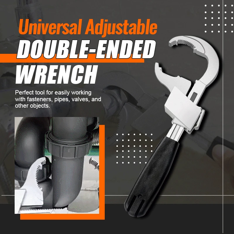 Multifunctional Bathroom Wrench Adjustable Large Opening 80mm Spanner Sink Faucet Narrow Sewer Water Pipe Plumbing Repair Tools