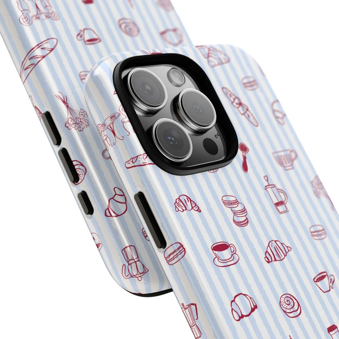 Elegant Red Accent Double-Layer Luxury Phone Case