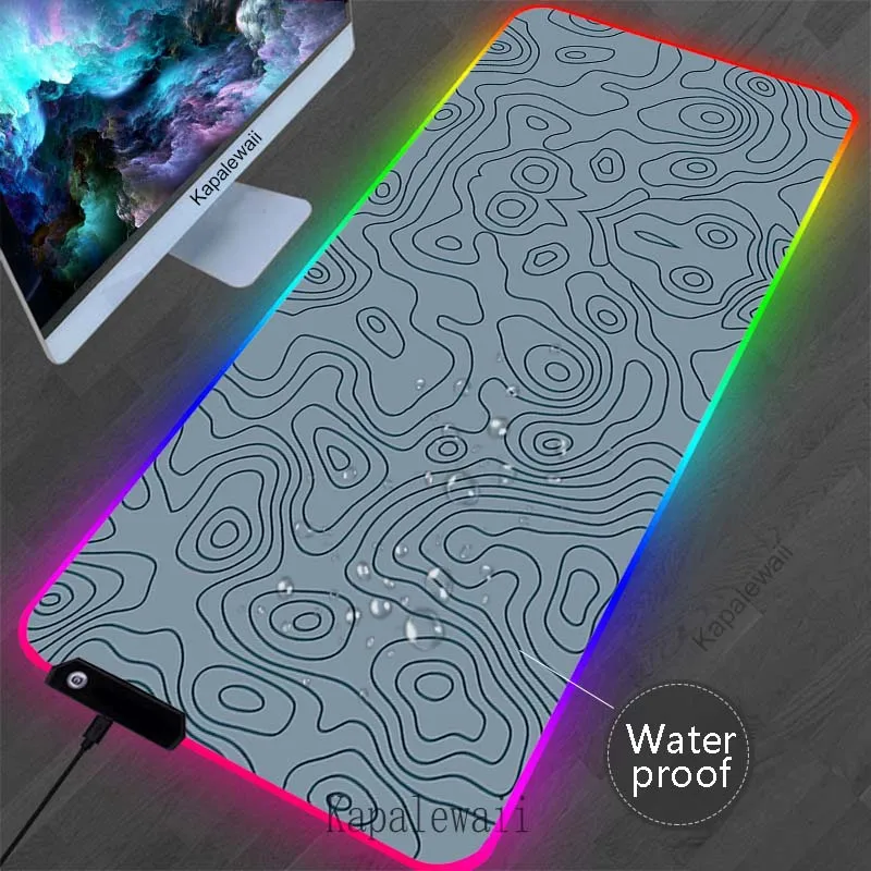 

Luminous LED Abstract Oversize Mouse Pad RGB Waterproof Mousepad Speed Gamer Mouse Mat Gaming Accessories Desk Mat 1000x550mm