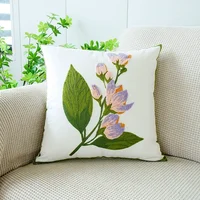 45X45Embroidery Pillowcase Pillow Cover Luxury Flower Nordic Vintage Style Cushion Covers Home Living Room Sofa Couch Seat Decor