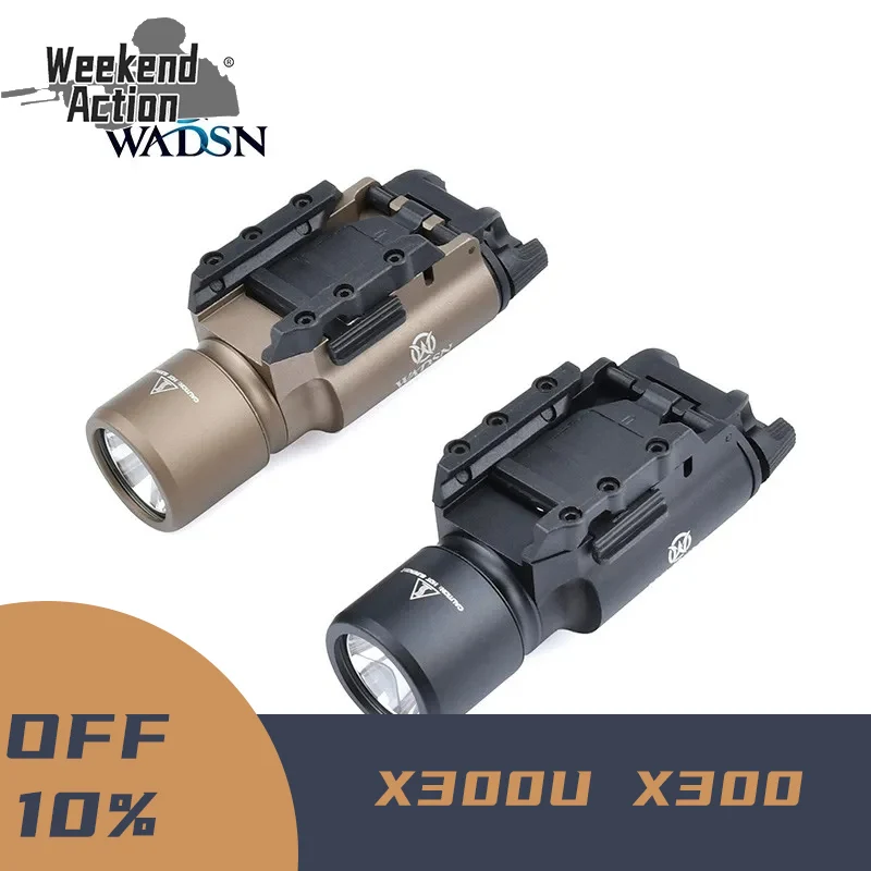 

Tactical Surefir X300U X300 Ultra XH35 X300V Metal Pistol Scout Light Airsoft Weapon Gun Light Strobe Flashlight Lanterna Torch