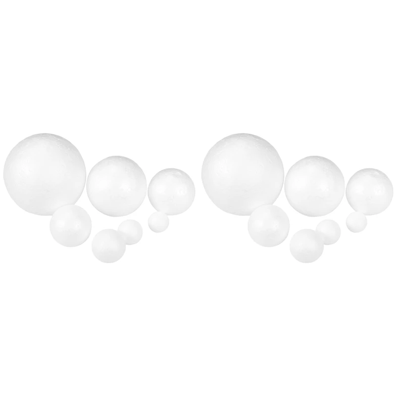 

260 Pack Craft Foam Balls, 7 Sizes Including 1-4 Inch, Polystyrene Smooth Round Balls, Foam Balls For Arts And Crafts
