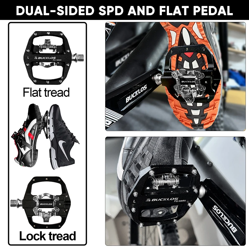 Pedales Doble Proposito Rockbros Bicicleta Mtb Bmx Premium