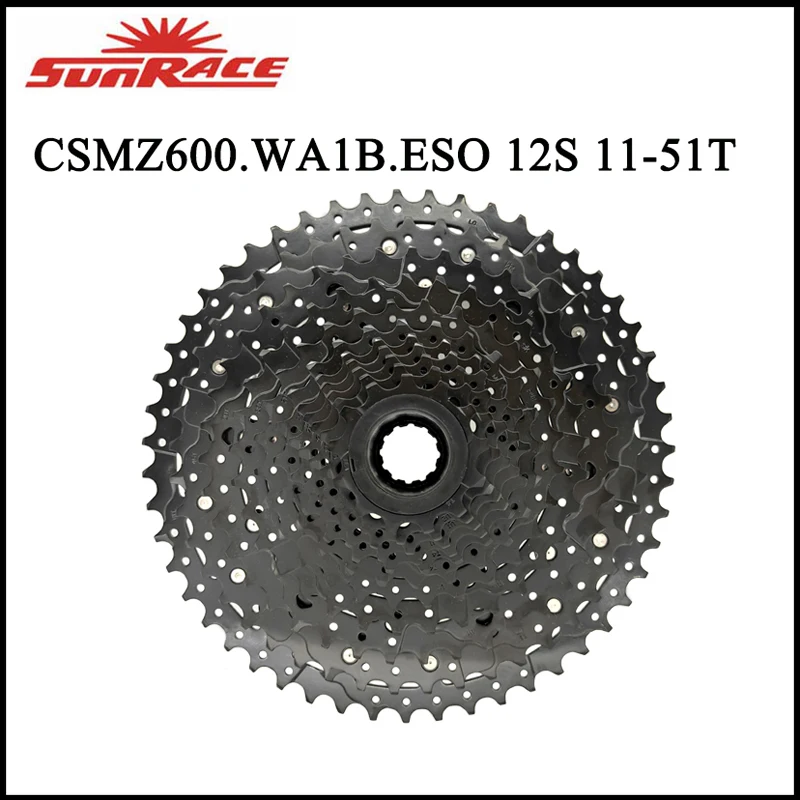 

Кассета SunRace CSMZ600 для горного велосипеда, свободное колесо, 12 Скоростей, 11-51T, маховик для горного велосипеда, 12 S звездочка, совместима с Shimano SRAM