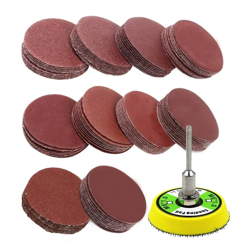 100Pcs 2Inch Sanding Discs Paper 60-2000 Grit Wet And Dry Flocking Sandpaper Round Shape Grinding Pad Polishing Sheets 100Pcs 2Inch Sanding Discs Paper 60-2000 Grit Wet And Dry Flocking Sandpaper Round Shape Grinding Pad Polishing Sheets