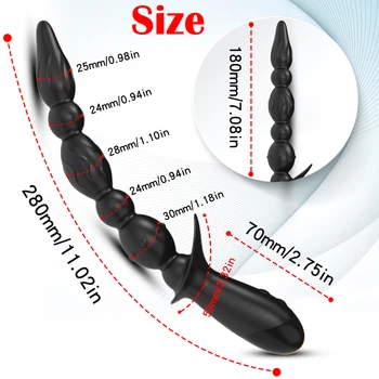 POMELOK 3 motor Anal Vibrator Gay Prostate Massager Anal Beads Butt Plug Vibrator Male Masturbator Sex Toys for Women Men Adults 5