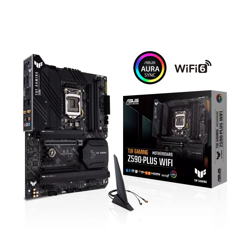 

Gaming Motherboard ASUS TUF Gaming Z590-Plus WiFi 6 Intel Z590 LGA1200 Intel 11th/10th Gen ATX PCIe 4.0,3X M.2,14+2 Power Stages