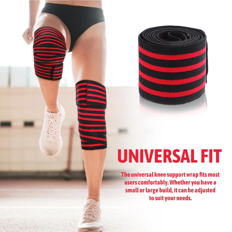 Professional Wrap Knee Pads, Squats, Compression Straps, Exercises, Fitness Strength Lifts, Knee Braces, Weight Lifting