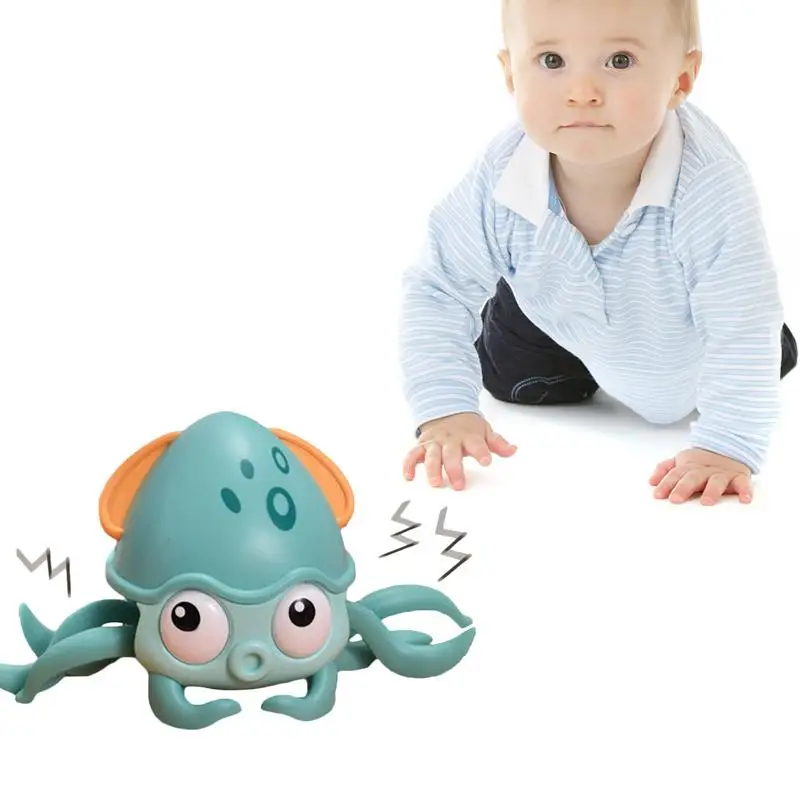 

Crawling Octopus Baby Toy Toddler Interactive Toy Toddler Electronic Light Up Crawling Toy Smart Moving Toy For Toddler Babies B