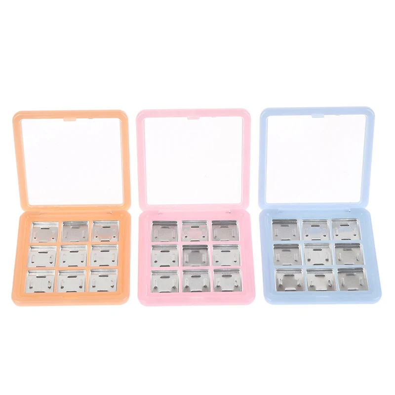 빈 아이섀도우 케이스 팔레트 여성용 아이 메이크업 보관 용기 초보자 DIY 아이섀도우 도구 9칸