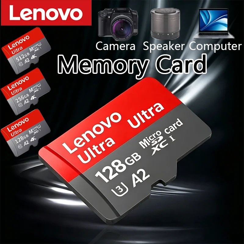 레노버 1TB 고속 마이크로 SD 카드 TF 플래시 카드 메모리 카드 128GB 256GB 512GB 1TB U3 V60 4K 풀 HD 고프로 액션 카메라용