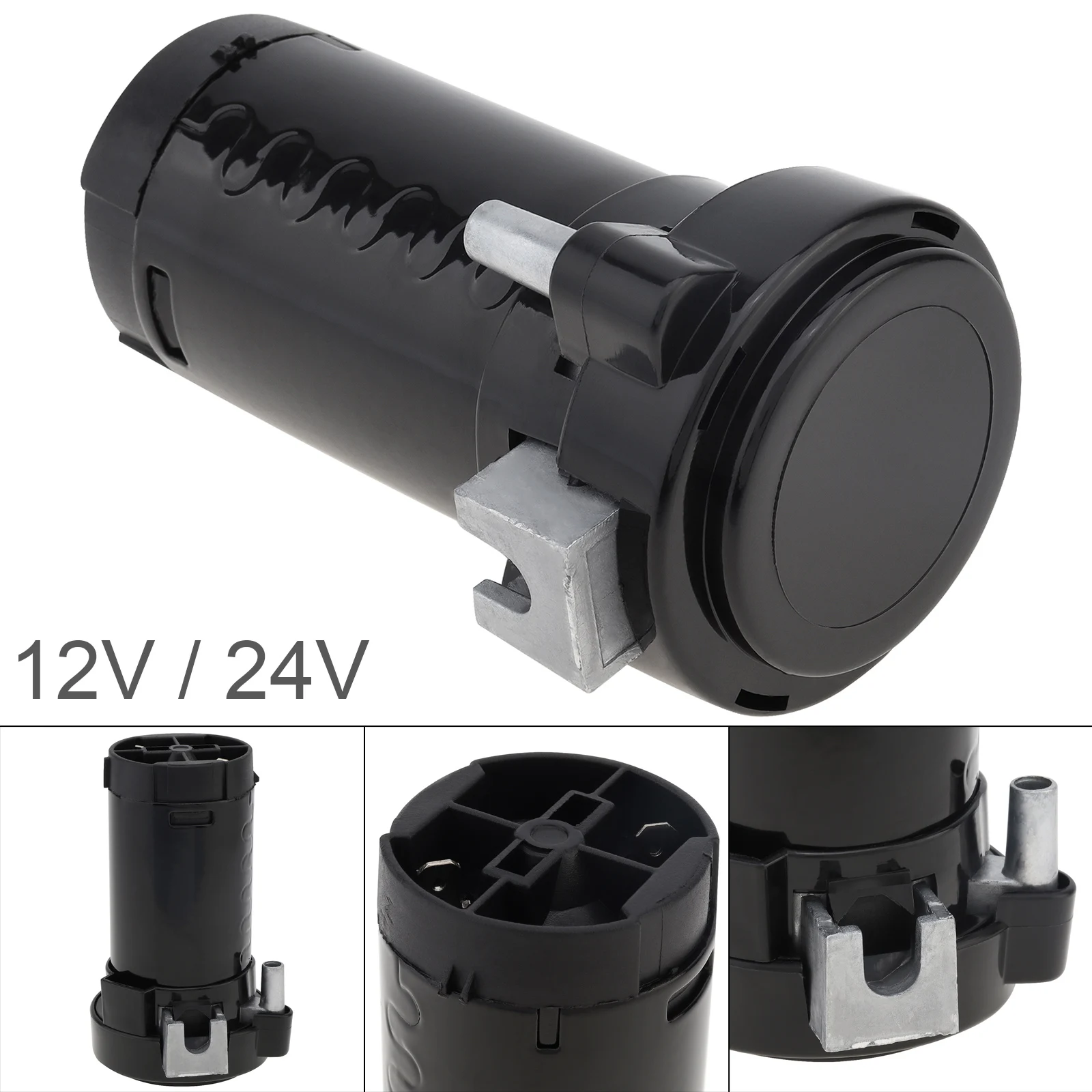 12V / 24V 14-18 PSI Universal Automotive Air Horn Compressor Single Horn Air Pump for 12V / 24V Vehicle Trumpet