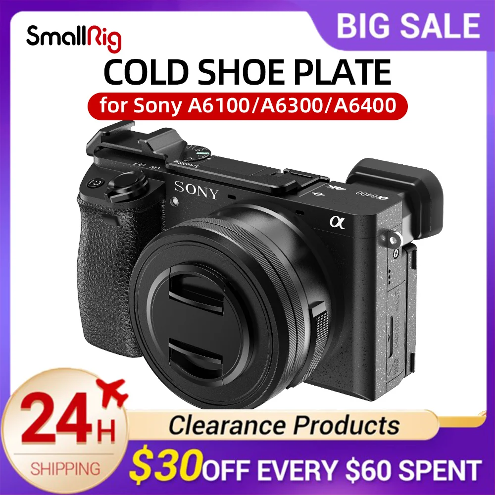 Smallrig Dslr Camera Rig Cold Shoe Relocation Plate For Sony A6300/A6400 Camera For Vlog Microphone Monitor Attachment Buc2317