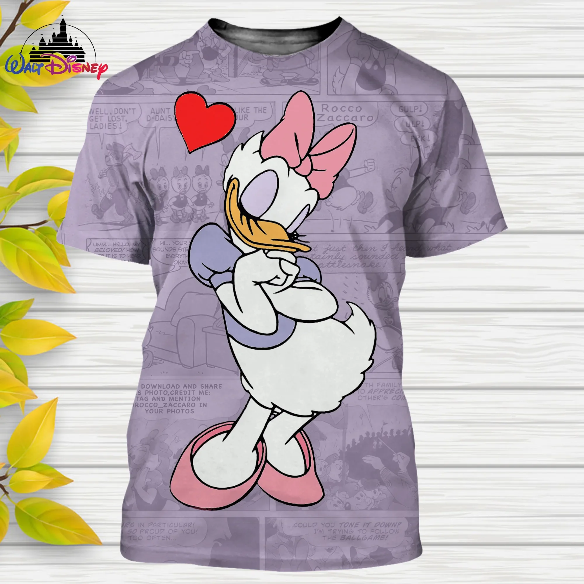 2024 Disney Donald Duck Daisy Duck 3D Print T-Shirt Cartoon Uomo Donna T Shirt Casual Style Summer Streetwear Ragazzi Ragazze Abbigliamento