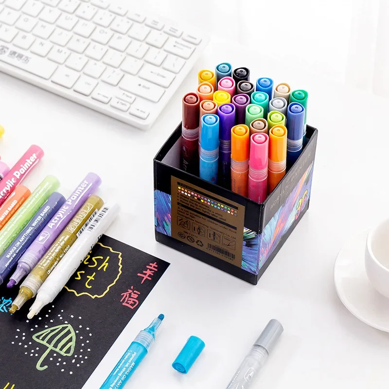 Acrylic Marker 36 Color Acrylic Graffiti Pen Ceramic Diy Box Color Paint Marker Watercolor Pen