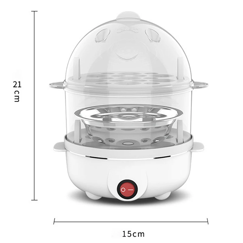 Portable Electric Egg Boiler 7/21 Eggs Three Layers Automatic Mini Steamer Kitchen Cooking Tools