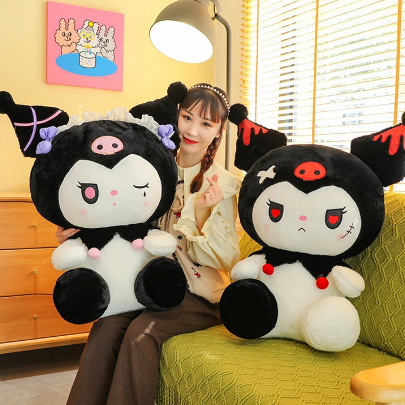 

75 см Большой размер новинка Sanrio Мультфильм Темный Kuromi плюшевая игрушка маленький Дьявол KuromiStuffed животные плюшевые куклы подарок