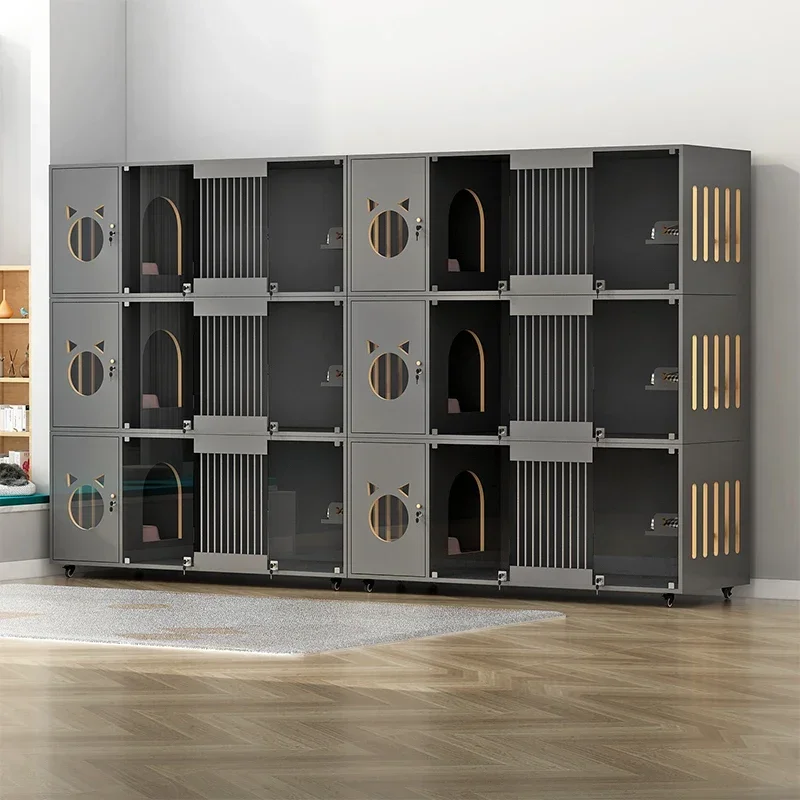 猫用のモダンな無垢材のケージ,小さな動物の巣,シンプルなケージ