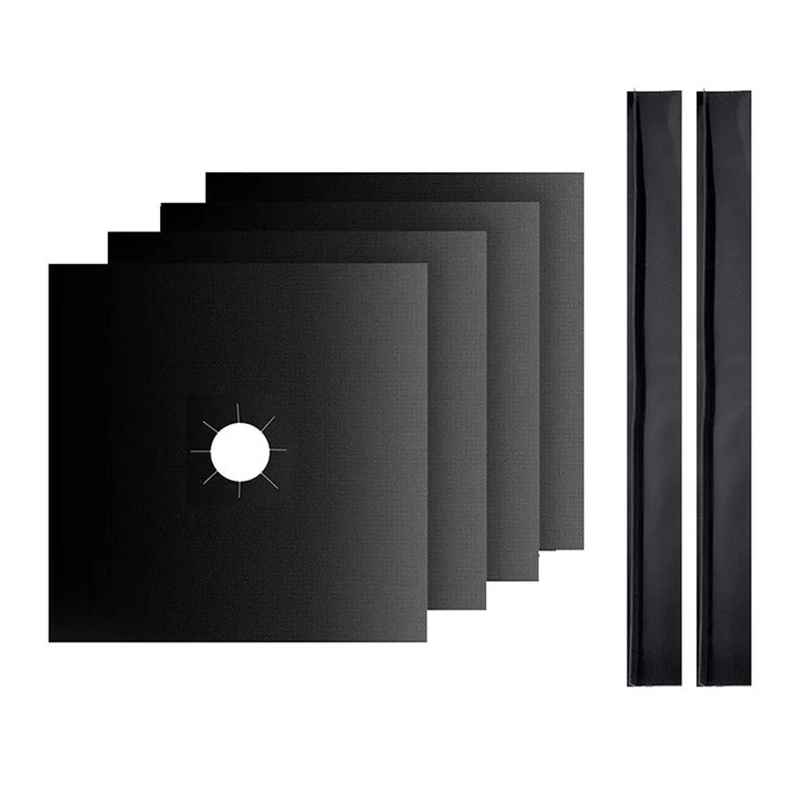4pcs Gas Stove Protection Pad Cooker Cover For Gas Stoves Washable Kitchen Utensils Liner Clean Mat Kitchen Accessories Stove Protector gas stove protection pad