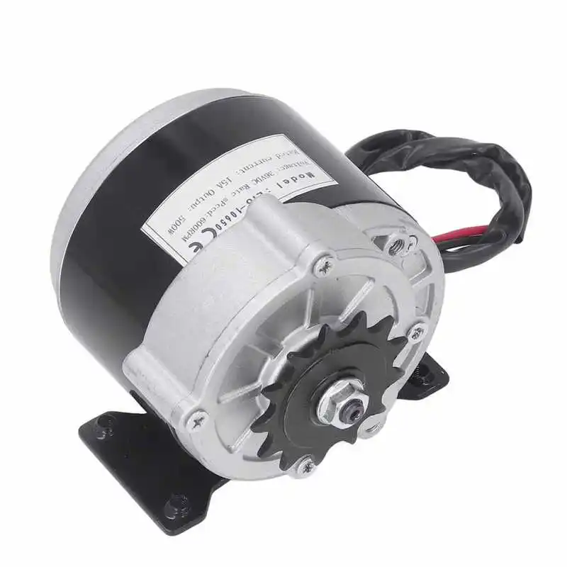 Electric Motor 24V 36V 500W 13 Tooth Deceleration DC Brush 600/2800 RPM Geared