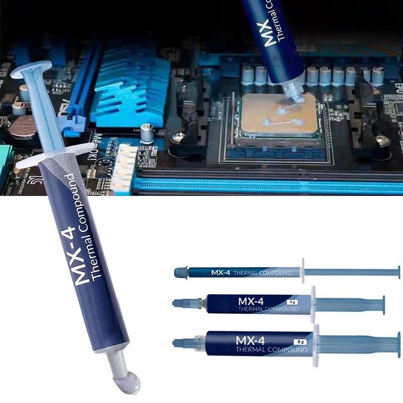 MX-4 2/4/8g Thermal Grease Processor Thermal Compound Paste CPU GPU Graphics Card Cooler Onductive Heatsink Plaster Thermal Paste Thermal Glue