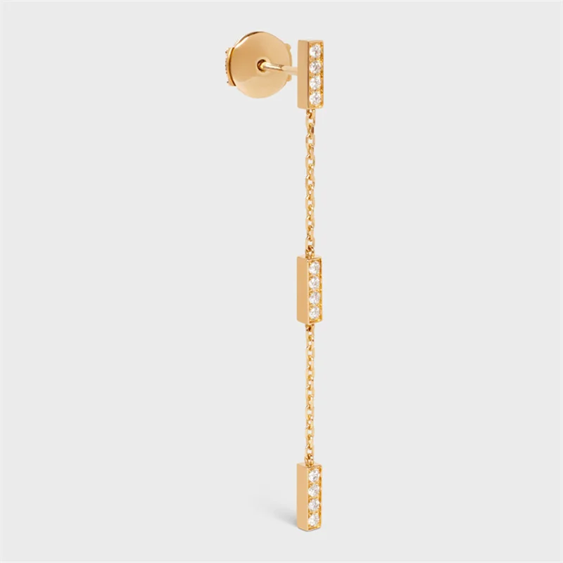 

2023 Ins French Fashion Rectangle Micro Set Zircon Necklace Bracelet Ring Earrings Women's Simple Design Classic Charm Jewelry