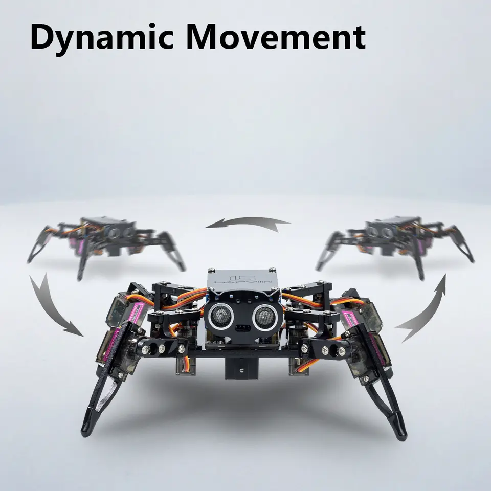 LAFVIN Quadruped Bionic Spider Robot Kit with ESP8266 Controller,4-Legged Programmable Bionic Crawling Robot Kit image 2