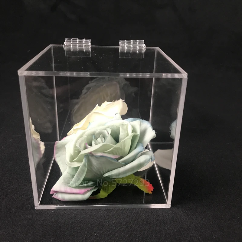 Clear acryl cube favor box of plexi acrylic glass plastic storage wedding party gift package organizer home office usage 4