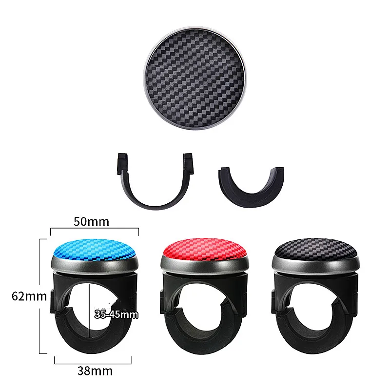 Car Universal Steering Wheel Booster Spinner Knob 360 % Rotation Turning Bearing Power Handle Ball Shaped Helper Hand Control Steering Wheel Knob Steering Wheel Booster Ball