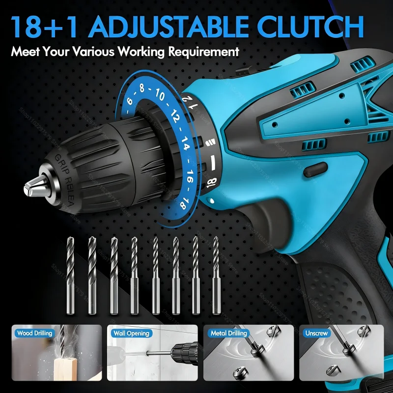 12V Cordless Electric Drill Kit Portable Mini Wireless Power Drill with Polishing Grinding Screwdriver for Home DIY Repair - Imagen 3