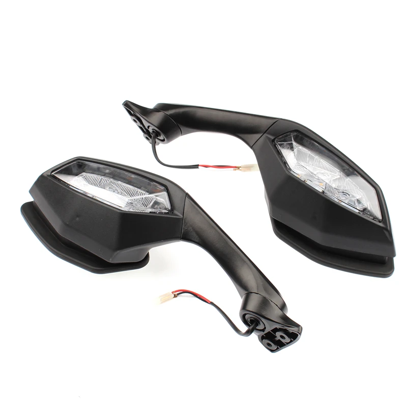 YZF R1 R6 Black L&R Motorcycle Rear View Mirrors With Turn Signals For YAMAHA R1 R6 YZF-R1 2015-2020 YZF-R6 2017 2018 2019 2020 5