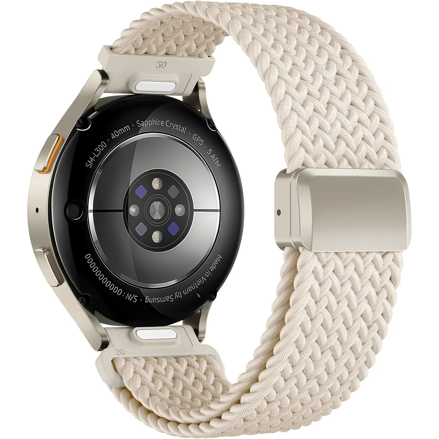 Magnetic Nylon Smartwatch Band, 22mm/20mm, Universal Fit