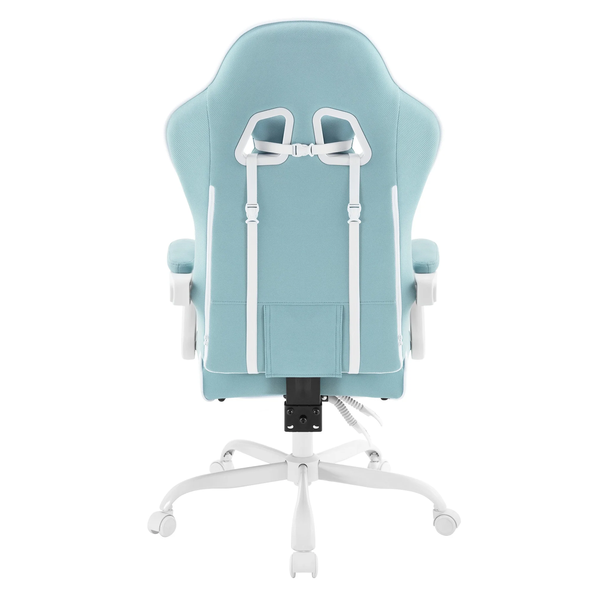 WOLTU Ergonomischer Gaming-Stuhl, Bürostuhl mit hoher Rückenlehne, drehbarer Sessel mit Fußstütze, höhenverstellbarer Computerstuhl mit Lendenwirbelstütze – Detail 27