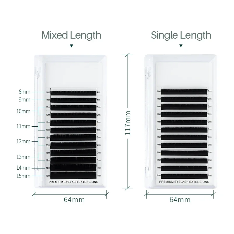 Eyelash Extensions H&L Flat Ellipse Eyelashes Maquiagem Split Tips Ellipse Shaped Natural Light Magnetic Eyelash Extension