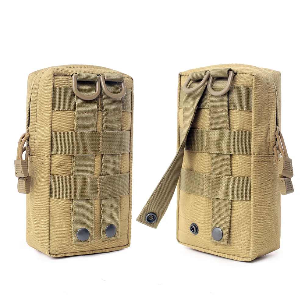 

2pcs Waist Bag Oxford Nylon Waterproof Material Tactical Molle Two Way Zippers Pouch Waist Pack Compact Military Camping Bags