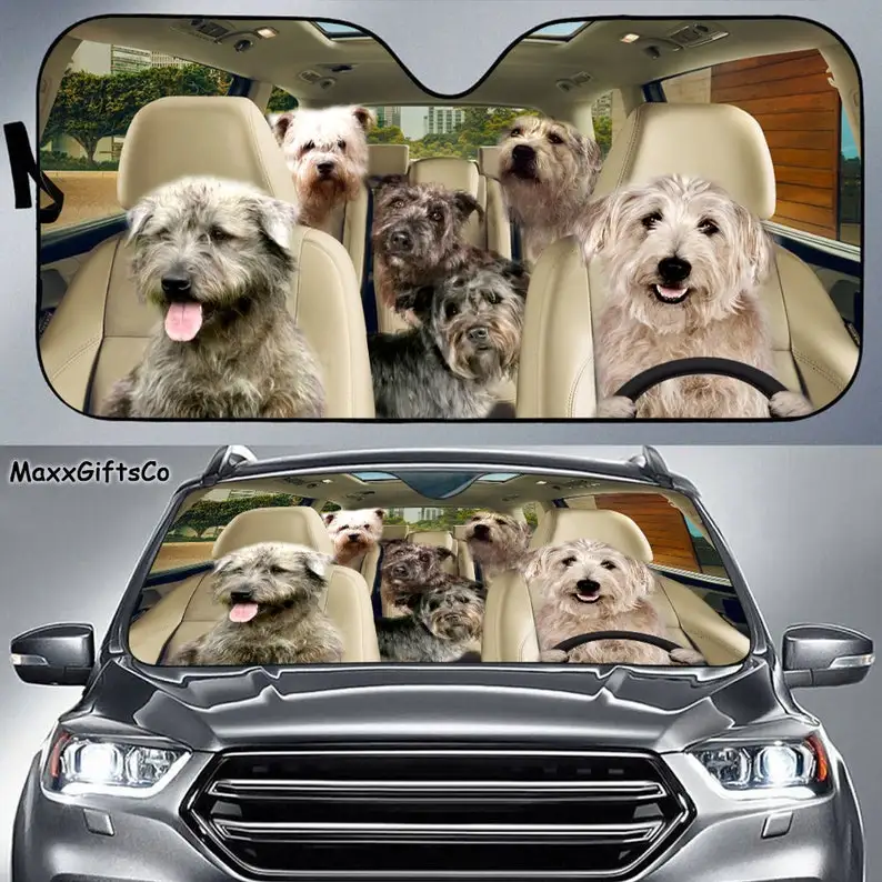 

Glen of Imaal Terrier Car Sun Shade, Dogs Windshield, Dogs Family Sunshade, Dog Car Accessories, Car Decoration, Gift For Dad, M
