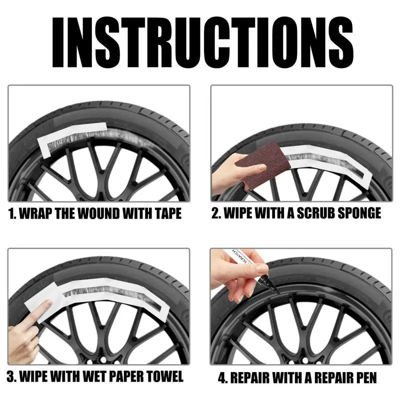 Wheel Repair Kit Wheel Rim Repair Paste Car Wheel Rim Scratch Repair Kit Universal Markers & Fillers Rims