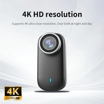 Il piccolo mini controllo del pulsante della fotocamera 4K viene fornito con hotspot con batteria integrata da 800 mAh, microfono incorporato, fotocamera DV