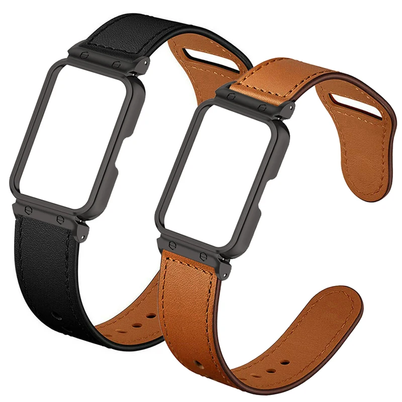 Leather Strap Case Protector with Metal Shell