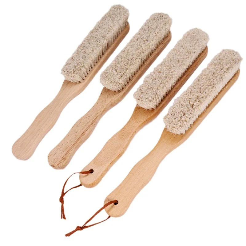 Long Handle Horse Hair Long Handle Soft Shoe Brush Bed Sweeping Brush Coat Cleaning Brush Shoe Polish Brush 4