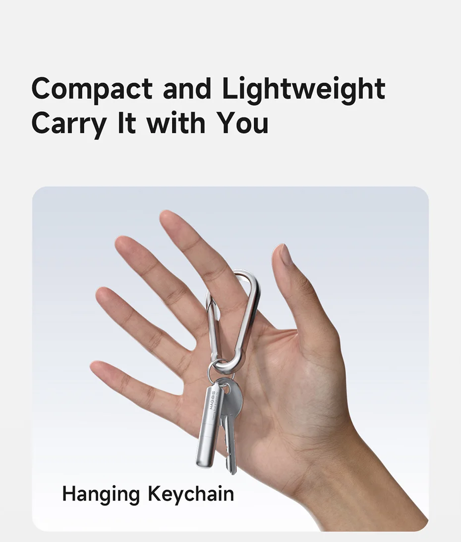 Portable Keychain with Built-in Cleaning Brush & SIM Ejection Pin
