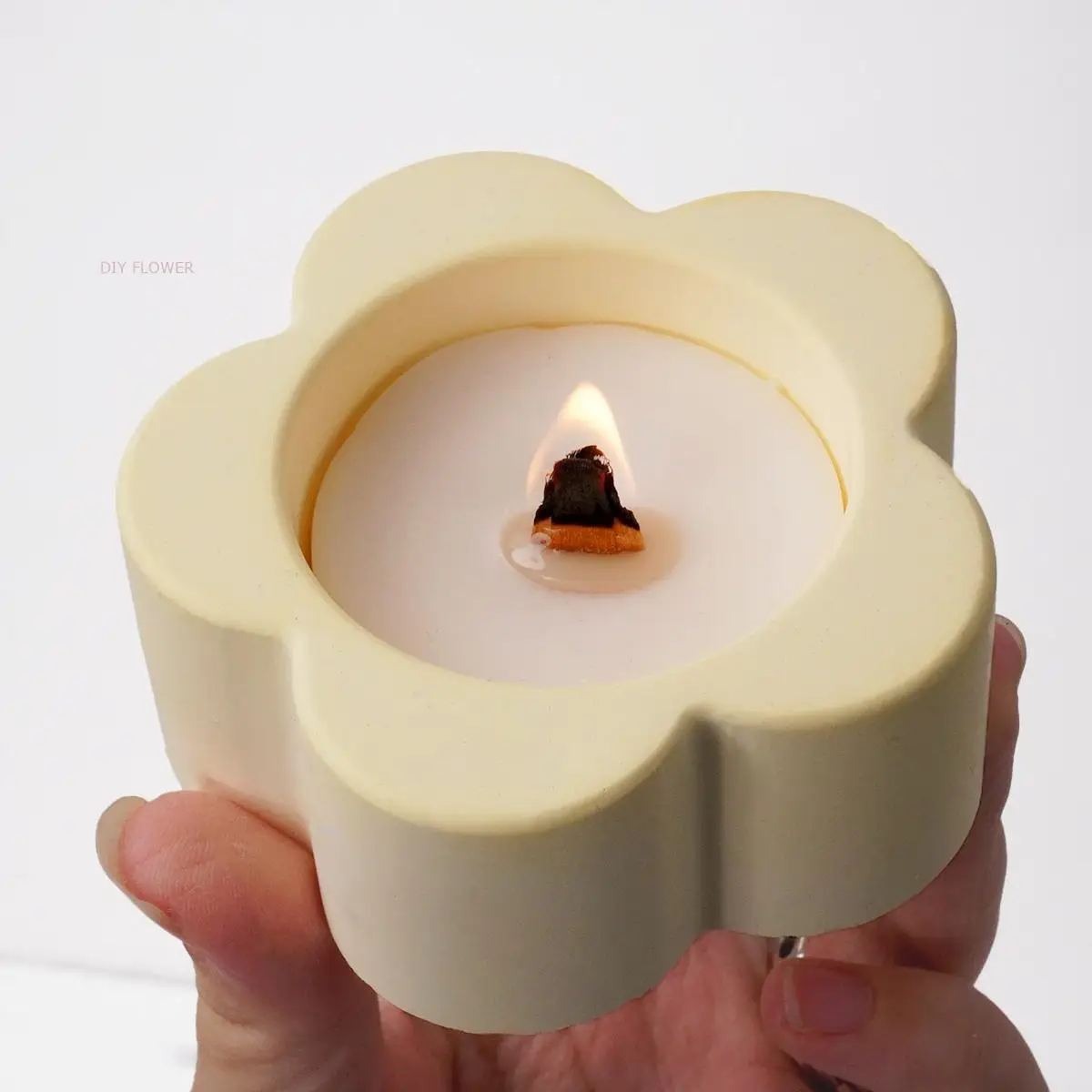 Plum blossom Shape Plaster Candle Jar Silicone Mold Scented Candlestick Succulent Culture Containers Flower Pot Crafts