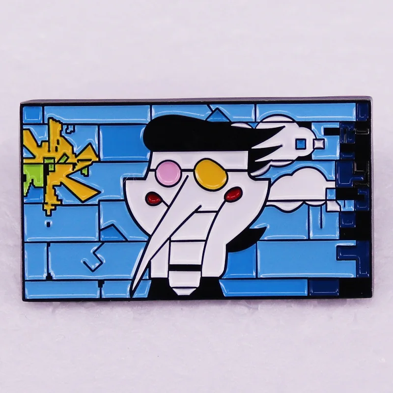 Deltarunes Spamton Game Bösewicht Charakter Cartoon Figur Emaille Pin Zweifarbige Brille Broschen Accessoires Geschenke Sammlerstücke – Detail 10