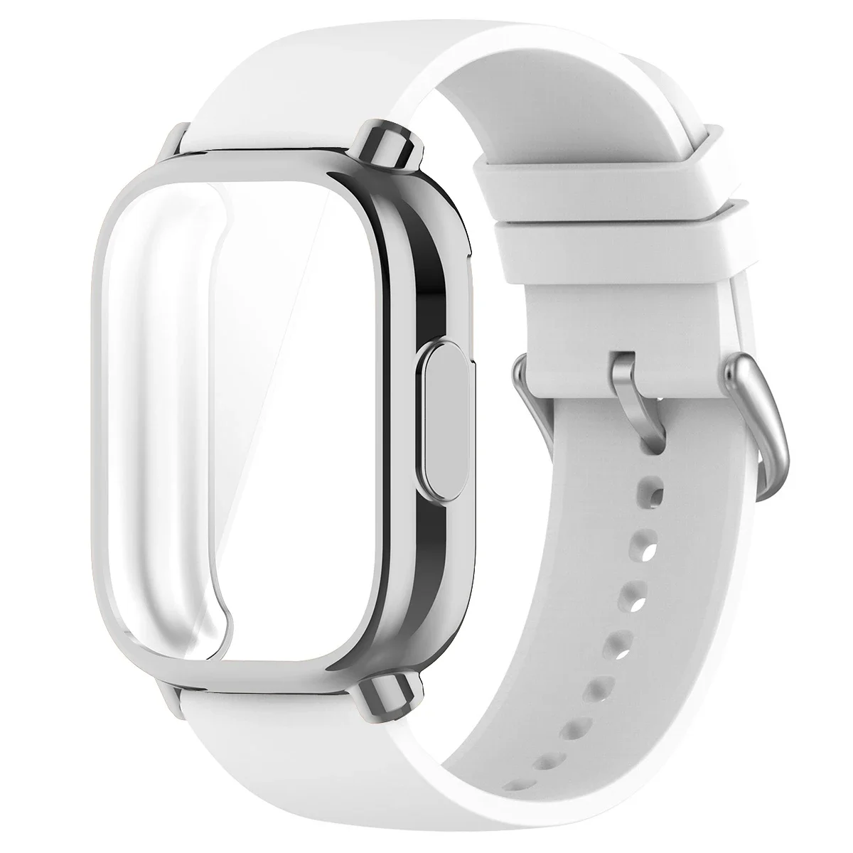Protective Case with Silicone Strap - Full Cover Screen TPU Soft Shell & Breathable Sport Bands