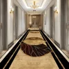 Luxury 3D Golden Leaf Pattern Long Corridor Carpet Room Decoration Hallway  Rug Non-slip Hotel Runner Carpets Stairway Floor Mat 2