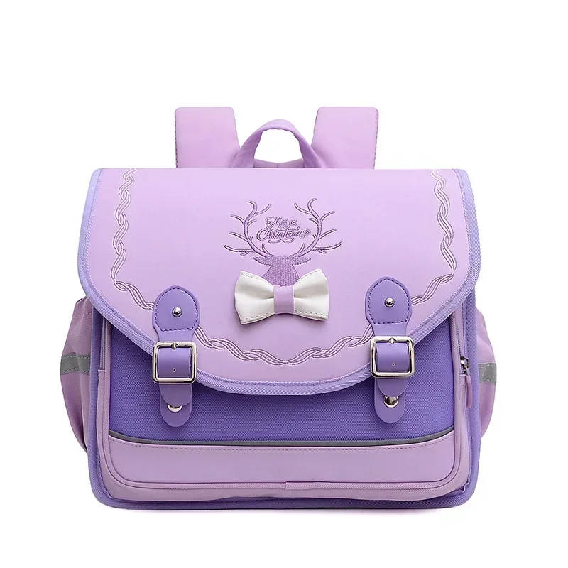 Mochila ortopédica para niñas, bonita mochila escolar impermeable para adolescentes, mochila con tapa para estudiantes de 1.º a 3.º grado, mochilas escolares infantiles