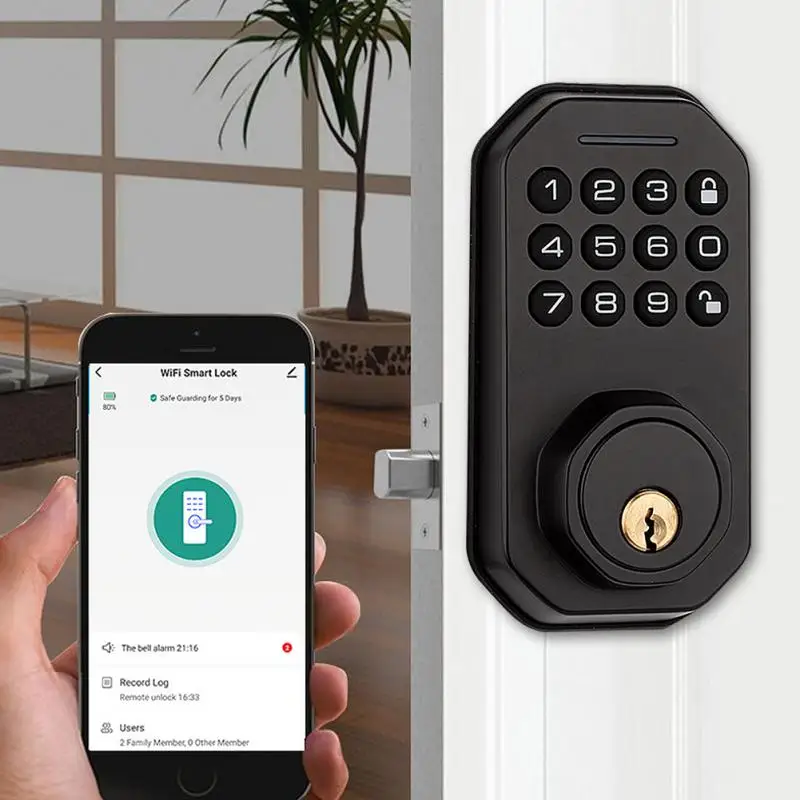 

Support App Remote Control Smart Door Lock Remote Control Smart Home Electronic Lock Keyless Digital Lock Low Power Alarm D100